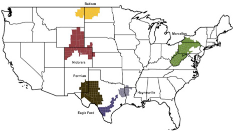 US Fracking Regions
